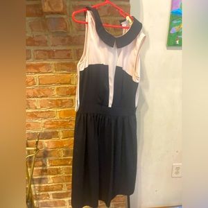 Gianni Bini short black ruffle collar dress